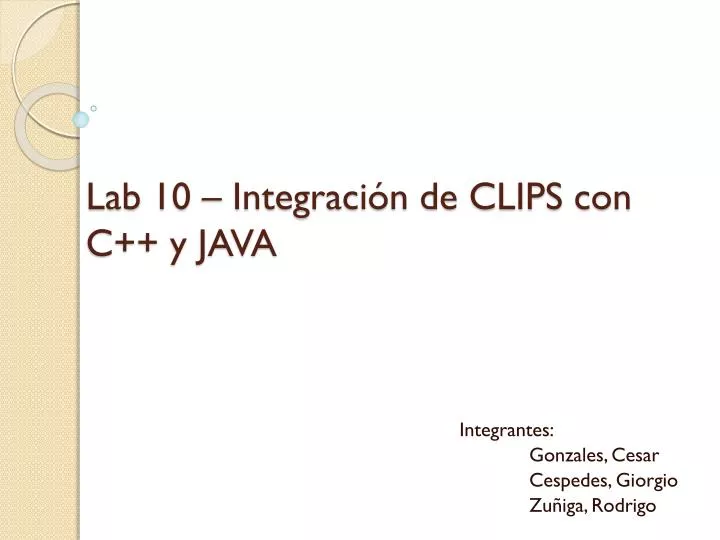 lab 10 integraci n de clips con c y java