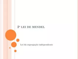 2 lei de mendel