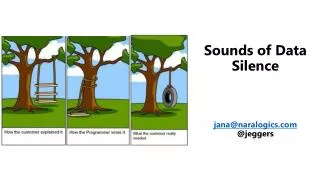 sounds of data silence jana@naralogics com @jeggers