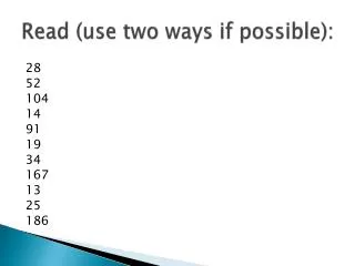read use two ways if possible