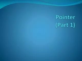 pointer part 1