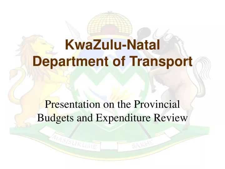 kwazulu natal department of transport