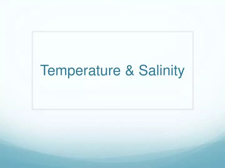 temperature salinity
