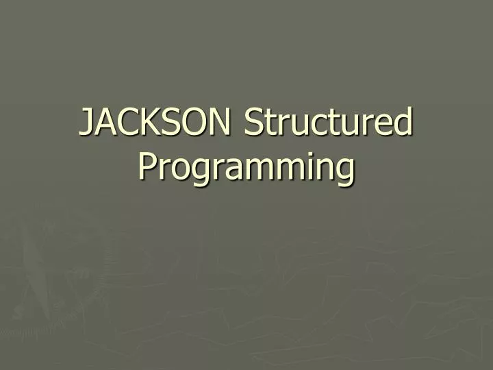 jackson structured programming