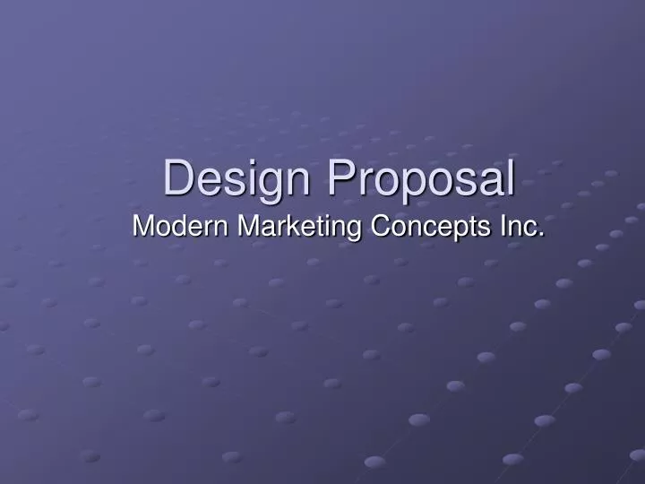 design proposal