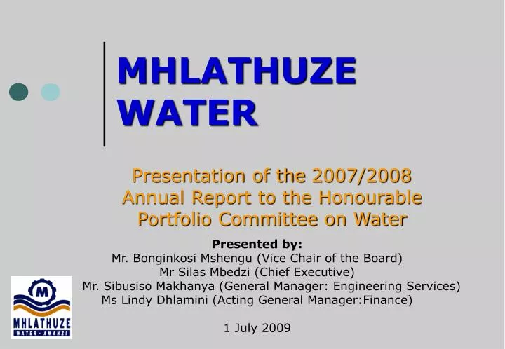 mhlathuze water
