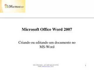 microsoft office word 2007