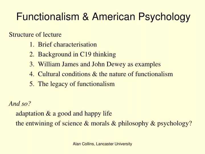 functionalism american psychology
