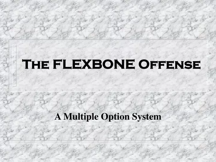 the flexbone offense
