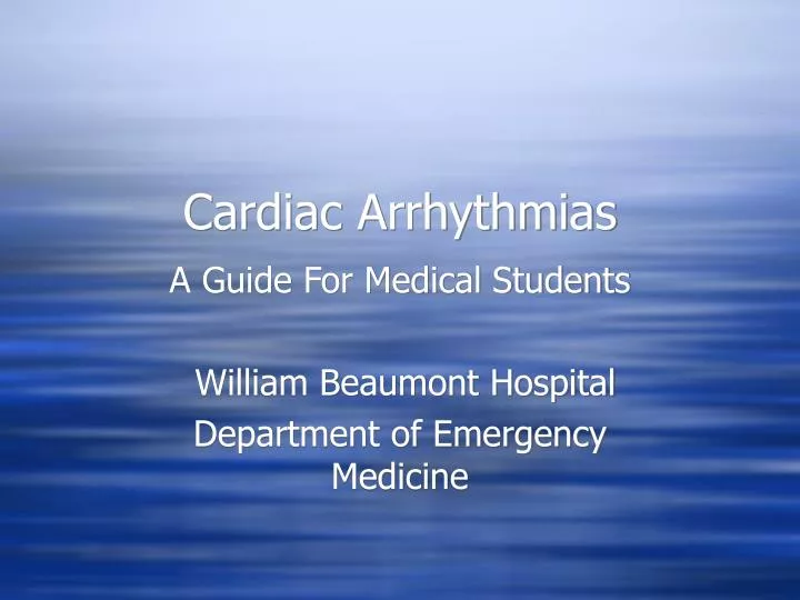cardiac arrhythmias