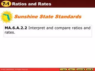 MA.6.A.2.2 Interpret and compare ratios and rates.