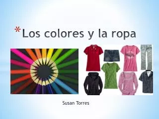 los colores y la ropa