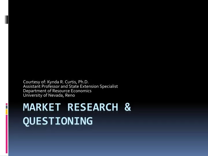 market research questioning