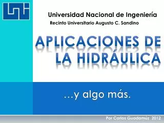 aplicaciones de la hidr ulica
