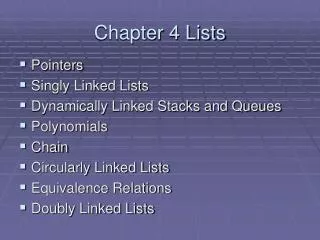 Chapter 4 Lists