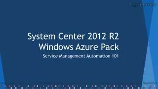 System Center 2012 R2 Windows Azure Pack