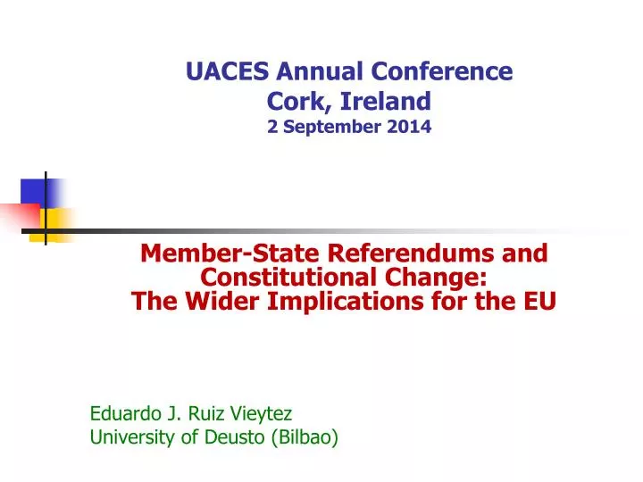 uaces annual conference cork ireland 2 september 2014