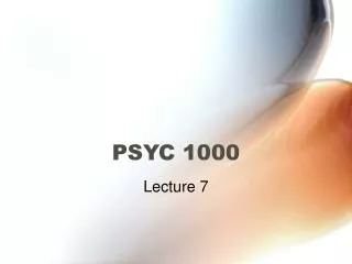 PSYC 1000