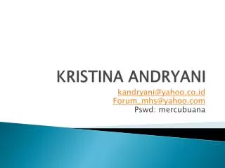 kristina andryani