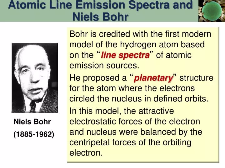atomic line emission spectra and niels bohr