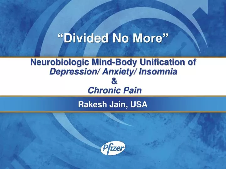 divided no more neurobiologic mind body unification of depression anxiety insomnia chronic pain