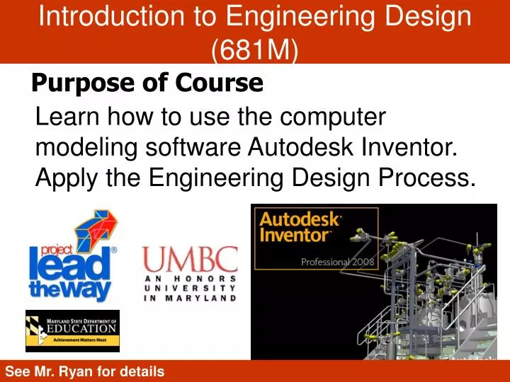 introduction to engineering design 681m