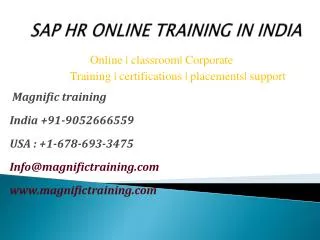 Sap hr online training in india