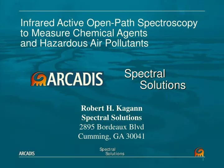 infrared active open path spectroscopy to measure chemical agents and hazardous air pollutants