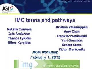 IMG terms and pathways