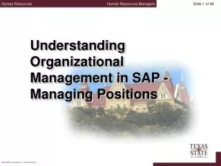 Understanding Organizational Management in SAP - Managing Positions