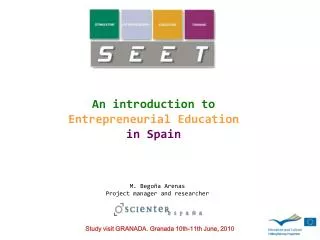 An introduction to Entrepreneurial Education in Spain