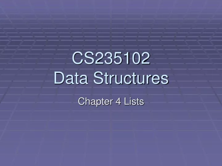 cs235102 data structures