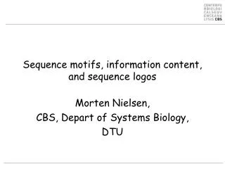 Sequence motifs, information content, and sequence logos