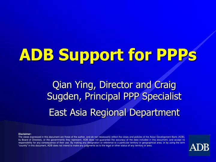 adb support for ppps