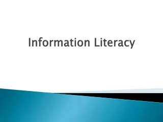 information literacy