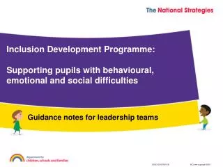 Guidance notes for leadership teams