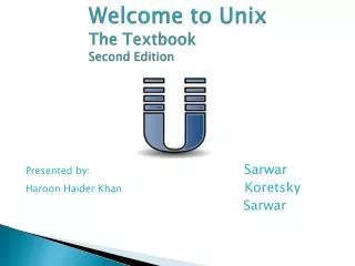 Welcome to Unix The Textbook Second E dition