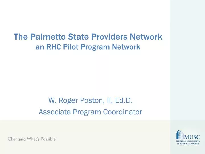 the palmetto state providers network an rhc pilot program network