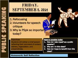 FRIDAY , SEPTEMBER 5, 2014