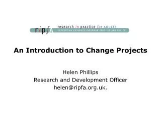 An Introduction to Change Projects