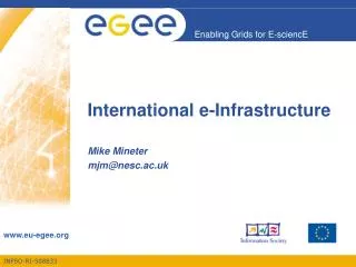 International e-Infrastructure
