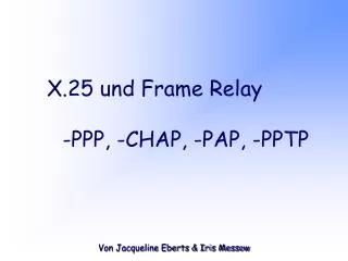 x 25 und frame relay