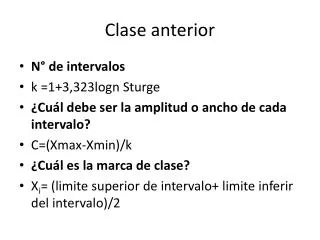 clase anterior