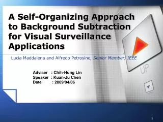 A Self-Organizing Approach to Background Subtraction for Visual Surveillance Applications