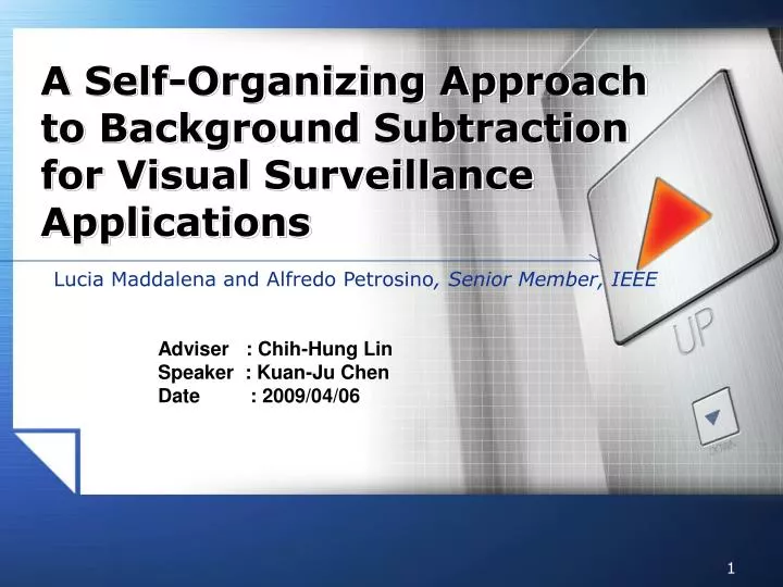 a self organizing approach to background subtraction for visual surveillance applications