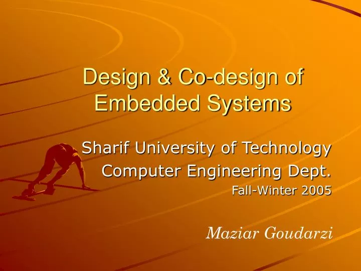 design co design of embedded systems