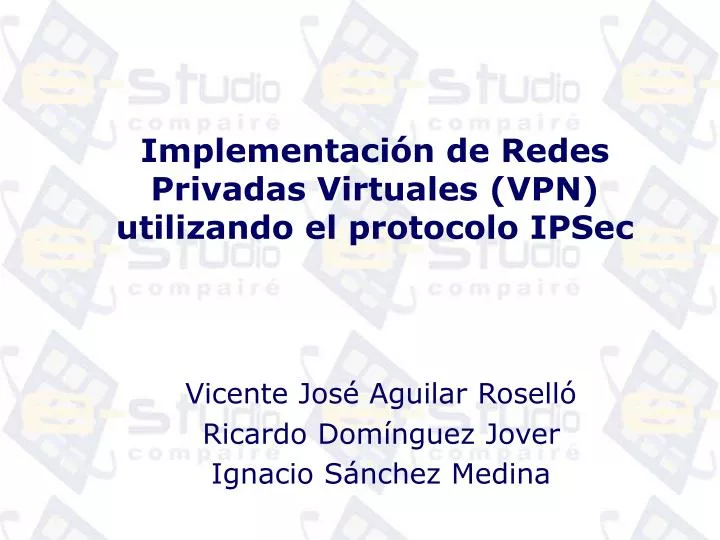 implementaci n de redes privadas virtuales vpn utilizando el protocolo ipsec
