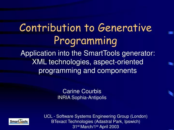 contribution to generative programming