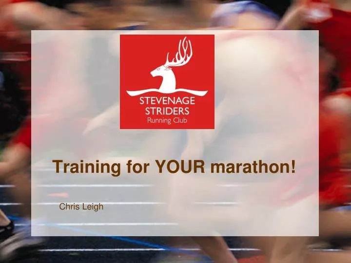 training for your marathon