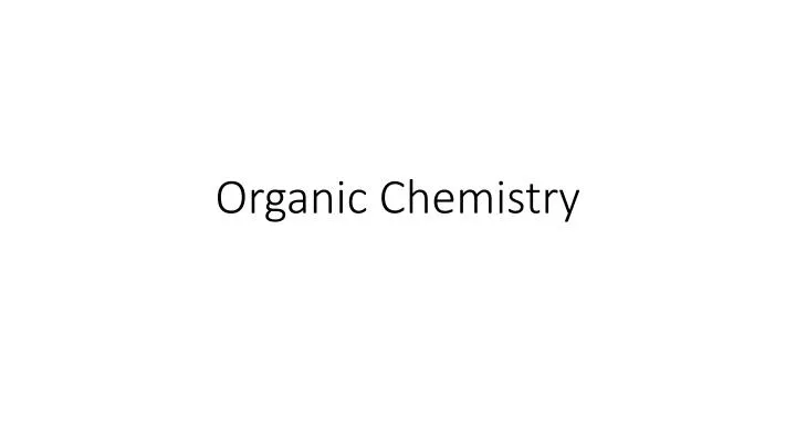 organic chemistry